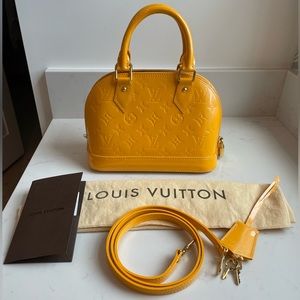 AUTHENTIC & RARE Louis Vuitton Alma BB Bag Monogram Vernis Jaune Passion Yellow